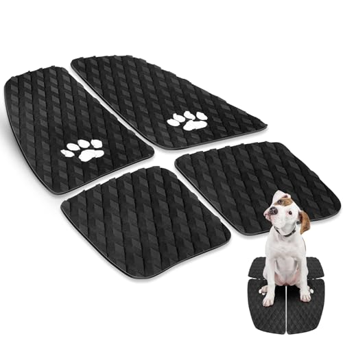 Drydiet Dog Traction Pad Dog Paddle Board Kayak Accessories 21.2 x 15.3 Inch Non Slip Deck Grip Mat Surfboard Traction Good Grip EVA Foams for Sup Skimboard Paddleboard Surfboard (Black) - Image 1