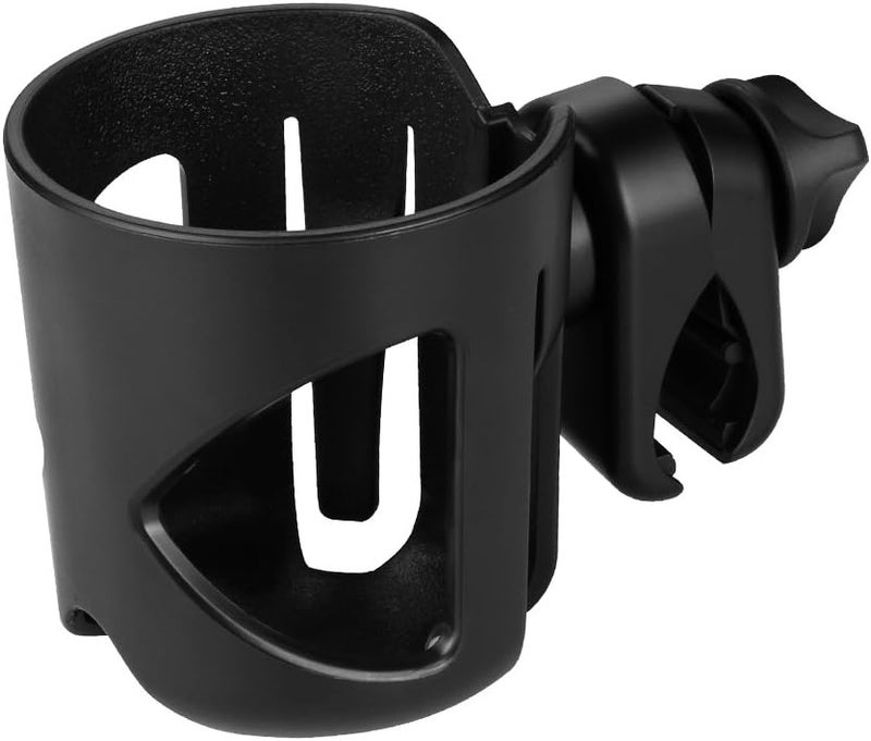 accmor Universal Cup Holder, Stroller & Wheelchair Accessory, Fits Bottles Up to 85mm, Black - Image 1