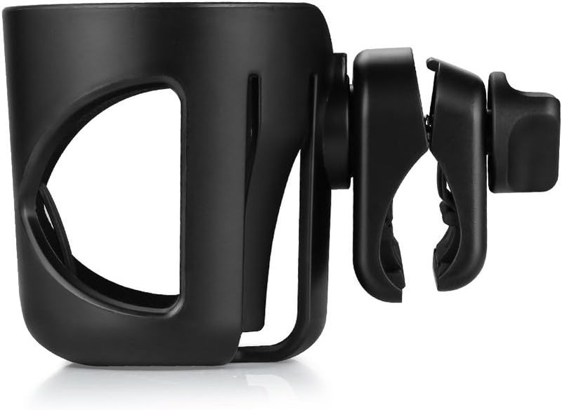 accmor Universal Cup Holder, Stroller & Wheelchair Accessory, Fits Bottles Up to 85mm, Black - Image 2