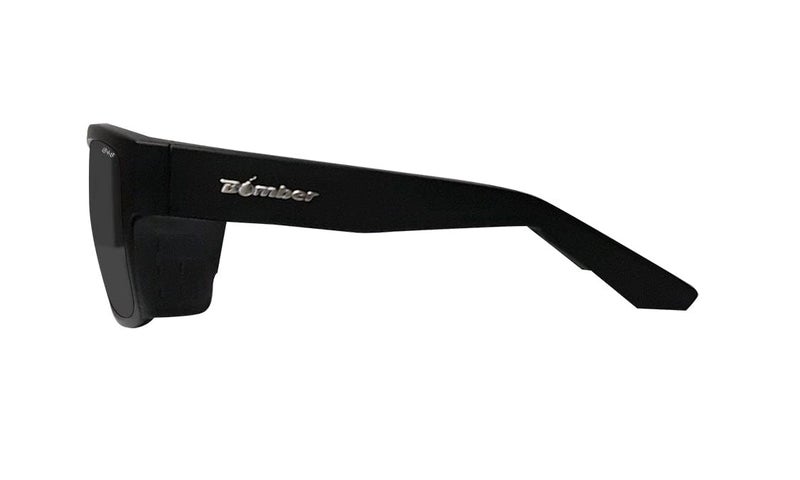 BOMBER Safety Glasses for Men Women - Smoke Safety Lens, Matte Black Frame with Removable Side Shields, ANSI Z87+ Compliant Safety Eyewear - CL103 - Image 4