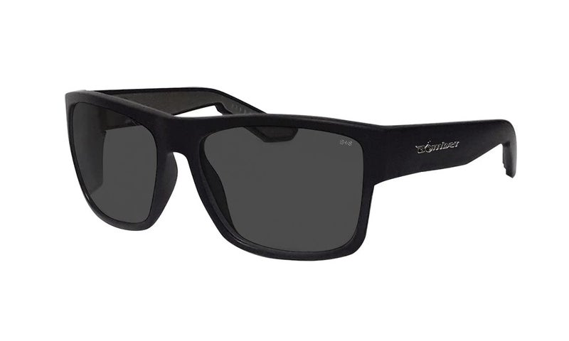 BOMBER Safety Glasses for Men Women - Smoke Safety Lens, Matte Black Frame with Removable Side Shields, ANSI Z87+ Compliant Safety Eyewear - CL103 - Image 2