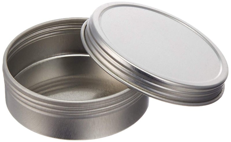 Paper Mart Screw Top Round Steel Tins 4oz 24 Per Pack