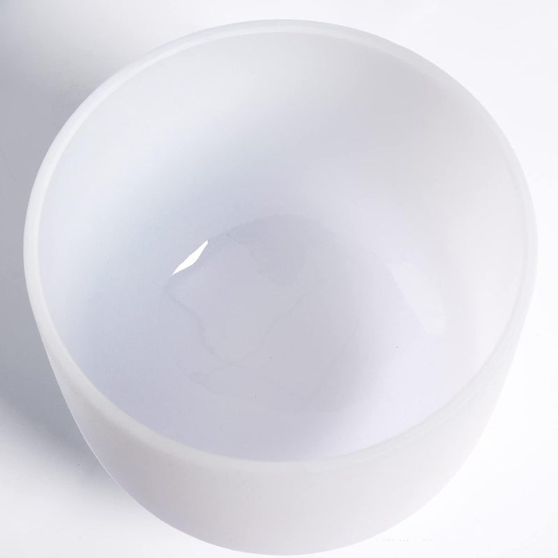 Territory G Note Throat Chakra Quartz Frosted Crystal Singing Bowl 8 inch - Image 4