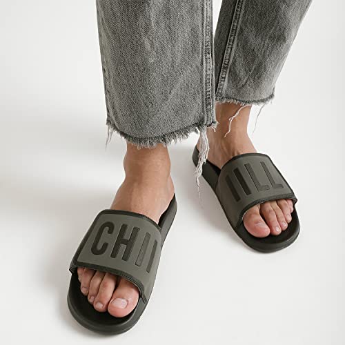 CHUPPS Bandwidth Velcro Slider for Men | Comfortable Flip Flop Slipper with FOAM6 6mm Cushioned Upper|Snug Fit & Adjustable Velcro Strap|ERGOX PLUS Contoured Footbed|Comfortable Slippers for Men - 8 - Image 2