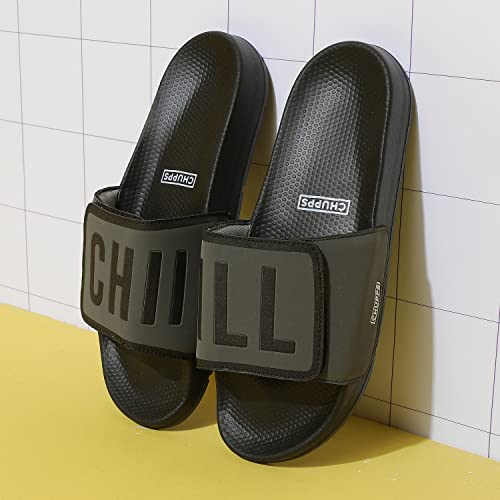 CHUPPS Bandwidth Velcro Slider for Men | Comfortable Flip Flop Slipper with FOAM6 6mm Cushioned Upper|Snug Fit & Adjustable Velcro Strap|ERGOX PLUS Contoured Footbed|Comfortable Slippers for Men - 8 - Image 3