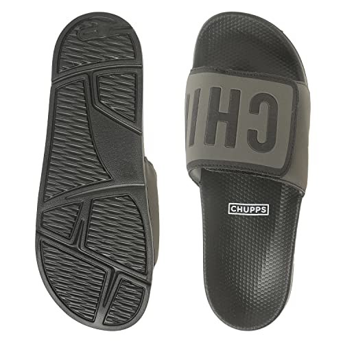 CHUPPS Bandwidth Velcro Slider for Men | Comfortable Flip Flop Slipper with FOAM6 6mm Cushioned Upper|Snug Fit & Adjustable Velcro Strap|ERGOX PLUS Contoured Footbed|Comfortable Slippers for Men - 8 - Image 5