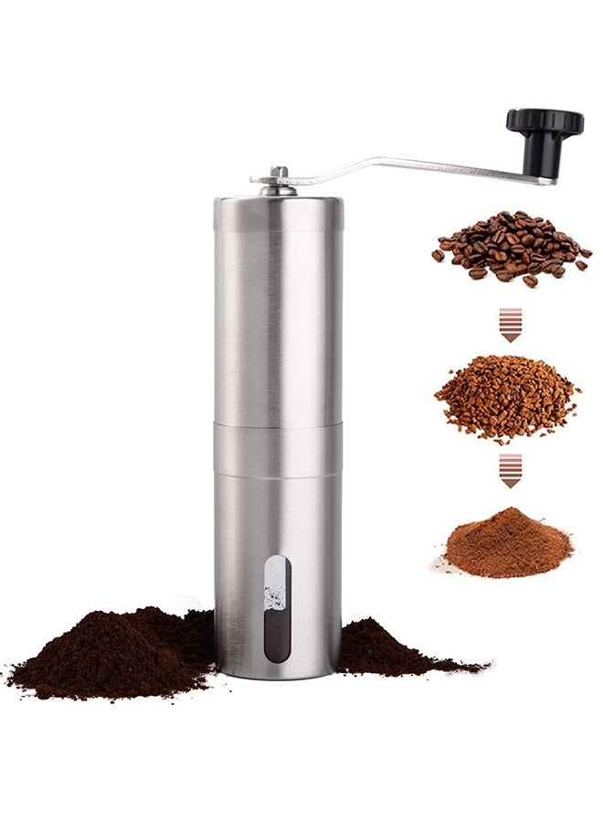 YupFun Manual Coffee Bean Grinder, Silver - Image 1