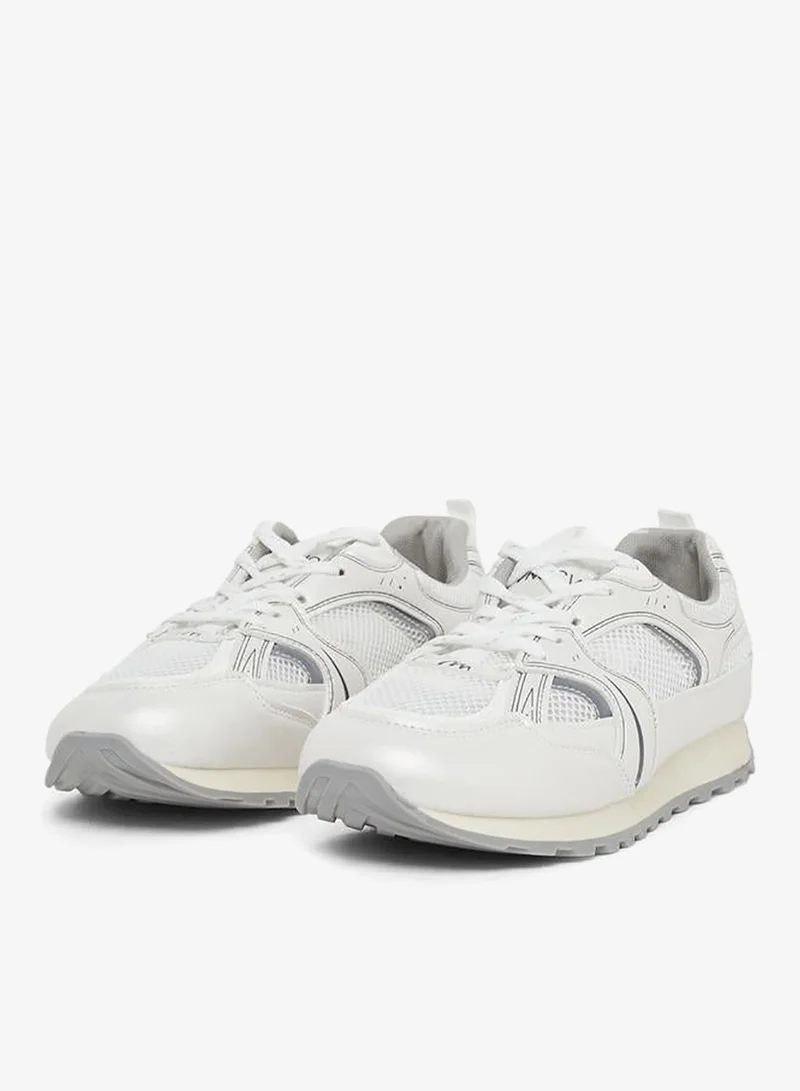 Styli Active Textured Lace Up Sneakers