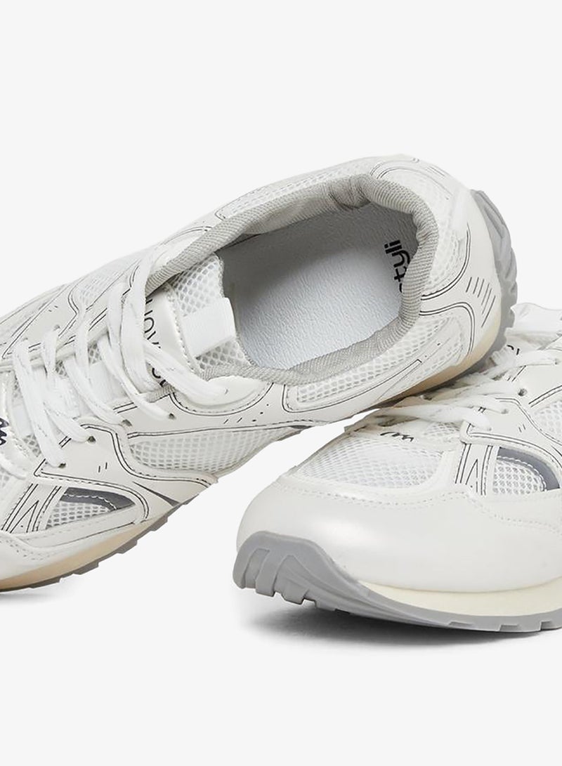 Styli Active Textured Lace Up Sneakers - Image 3
