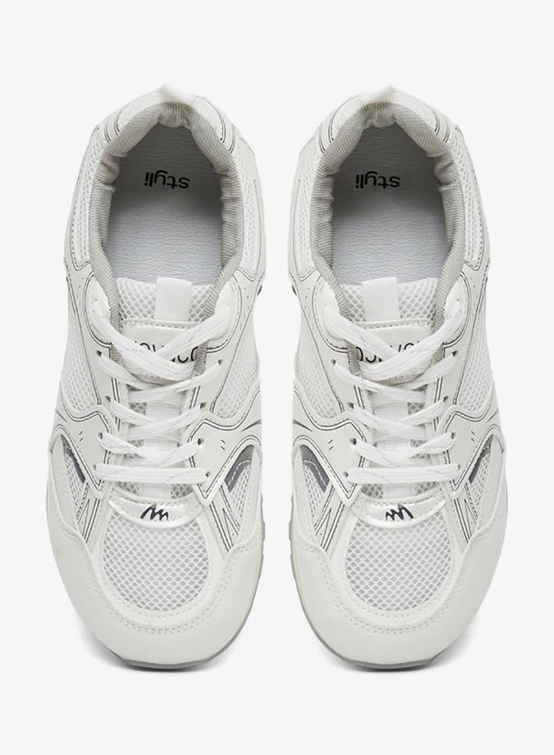 Styli Active Textured Lace Up Sneakers - Image 5