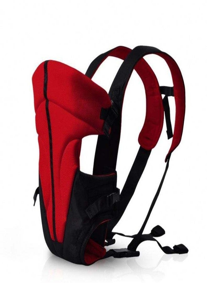 SHEMOK Baby Carrier Carry Bag Back & Front Facing with Waist Belt 0 to 24 Month (Black-Red) - Image 2