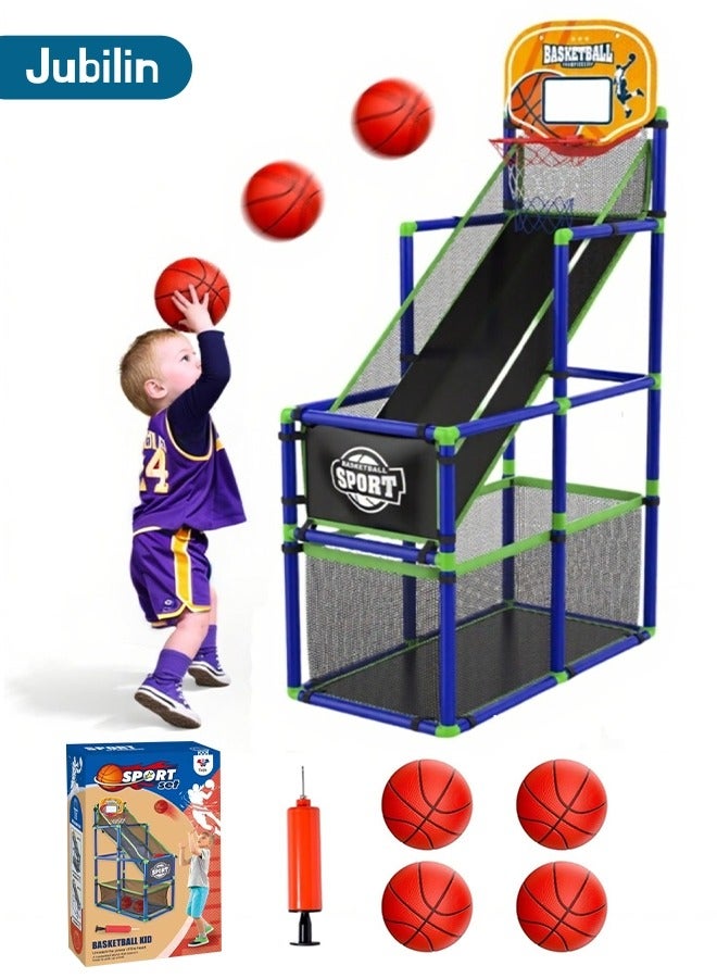 SPORT Toddler Arcade Basketball Hoop Game Indoor, Ajustable Height Indoor Basketball Hoop with Storage Design for Kids,Perfect Sports Outdoor Play Toys for Kids - Image 1