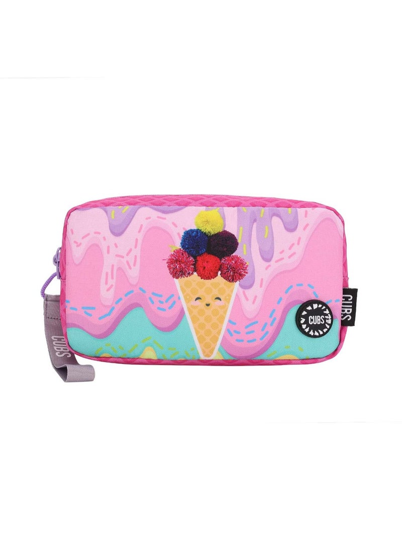 CUBS Ice Cream Print Waterproof pencil case pouch with zip closure - Image 1