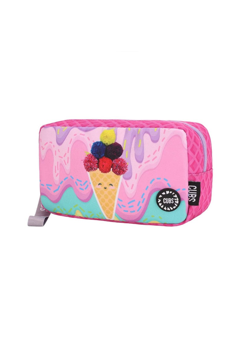 CUBS Ice Cream Print Waterproof pencil case pouch with zip closure - Image 2