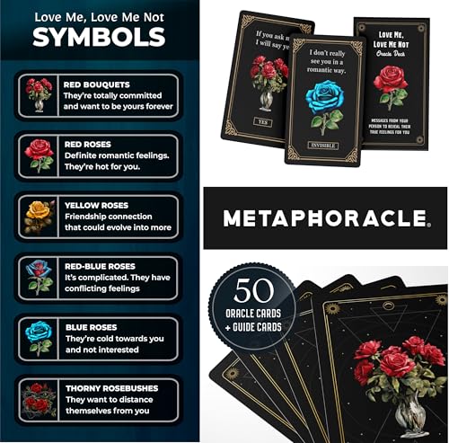 Metaphoracle بطاقة أوركل حبني حبني لا بطاقة رسائل من شخصك لكشف مشاعرهم الحقيقية تجاهك 50 بطاقة أوركل تأكيد الحب مع معاني عليها لكشف الحقائق المخفية والرغبات غير المعلنة - Image 5