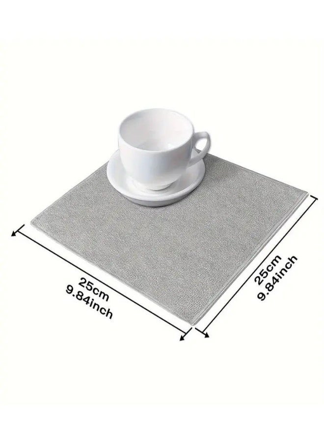 ZAYR Gray Microfiber Towel Set - 10 Pieces - Ultra Absorbent & Multi-Purpose - Lint-Free - microfiber towels, cleaning towels, kitchen towels, bathroom towels, car towels, glass towels, gray towels, multi-purpose towels, lint-free towels. - Image 4