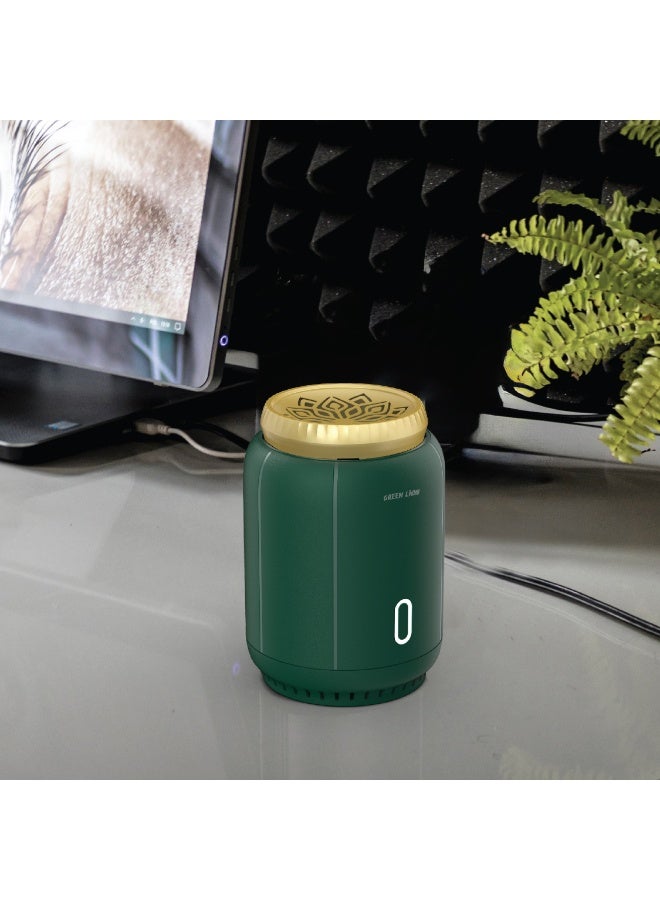 جرين ليون موقد جمر بخور مع دورة احتراق تصل إلى 15 مرة، إيقاف تلقائي بعد 90 ثانية، قابل لإعادة الشحن عبر منفذ USB-C، آمن وغير سام، محمول للاستخدام في المنزل والسيارة - أخضر - Image 2