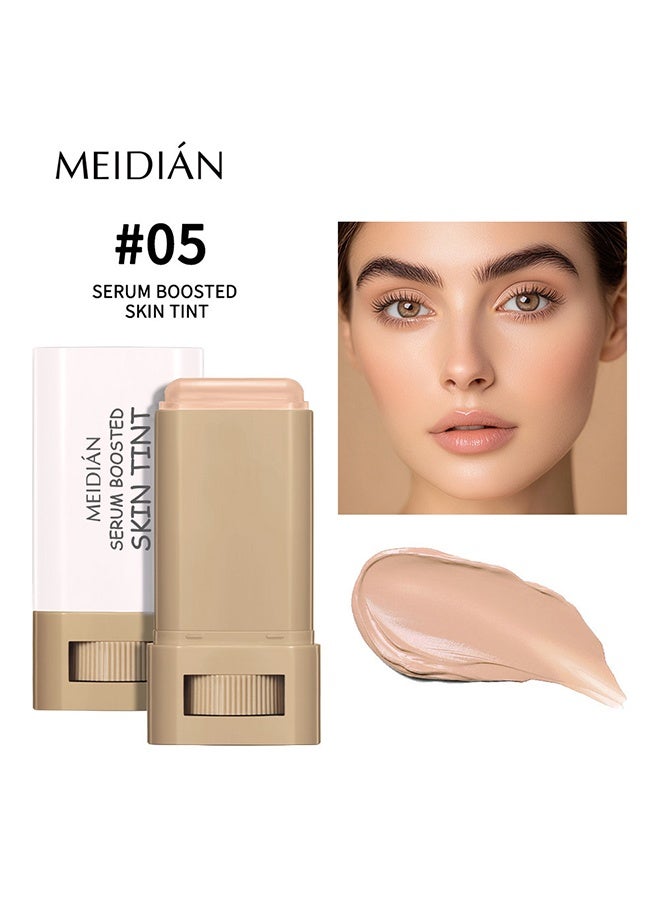 Meidián Serum Boosted Skin Tint Solid Tinted Moisturizing Serum Foundation Stick, buildable Medium-to-Full Coverage Contour Stick for Face Makeup #05 - Image 1
