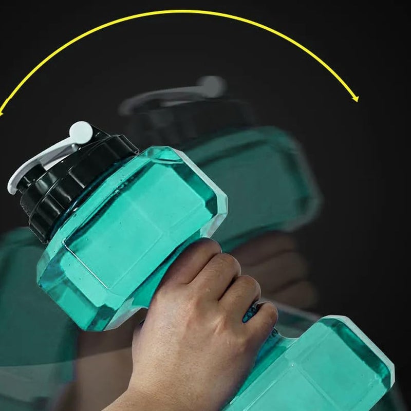 IRIS 2.2 L / 75 Oz Dumbbell Shape Water Bottle, PETG Eco-Friendly Sports Fitness Exercise Water Jug for Gym, Yoga, Running, Outdoors, Cycling, and Camping - Image 2