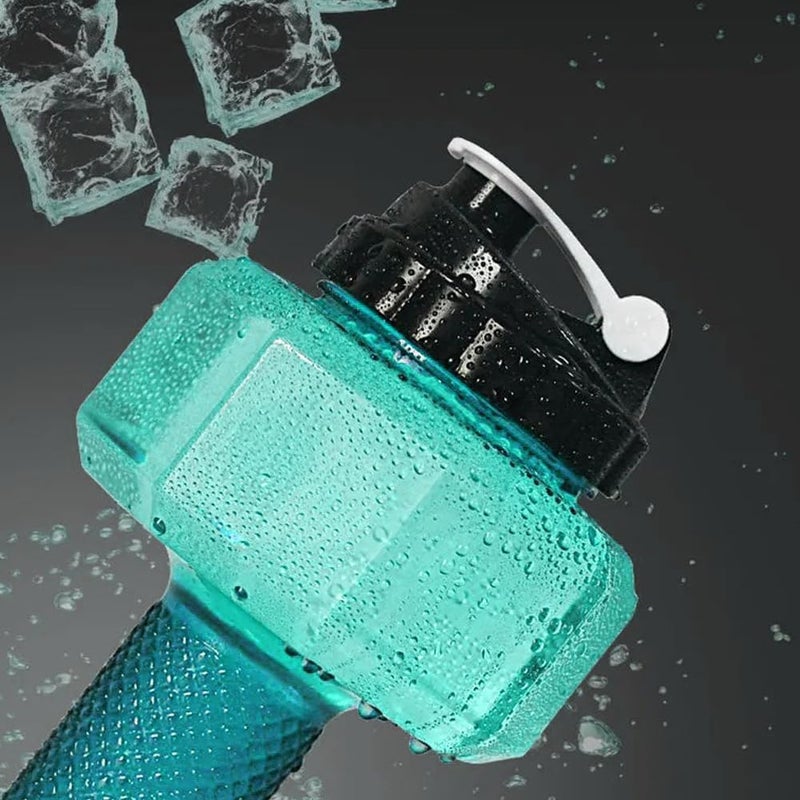 IRIS 2.2 L / 75 Oz Dumbbell Shape Water Bottle, PETG Eco-Friendly Sports Fitness Exercise Water Jug for Gym, Yoga, Running, Outdoors, Cycling, and Camping - Image 4