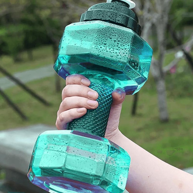 IRIS 2.2 L / 75 Oz Dumbbell Shape Water Bottle, PETG Eco-Friendly Sports Fitness Exercise Water Jug for Gym, Yoga, Running, Outdoors, Cycling, and Camping - Image 5