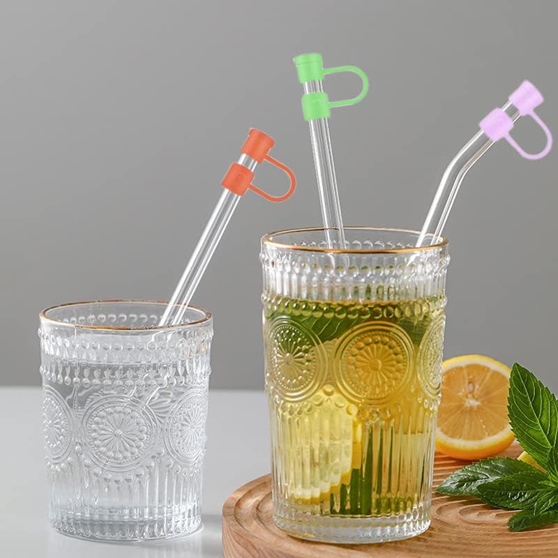 AXMCCH (12 Packs) Suit for 6-7mm Straw Cover Silicone Caps Simple 7MM Colorful Straw Plug Topper Dust Proof Tips - Image 2