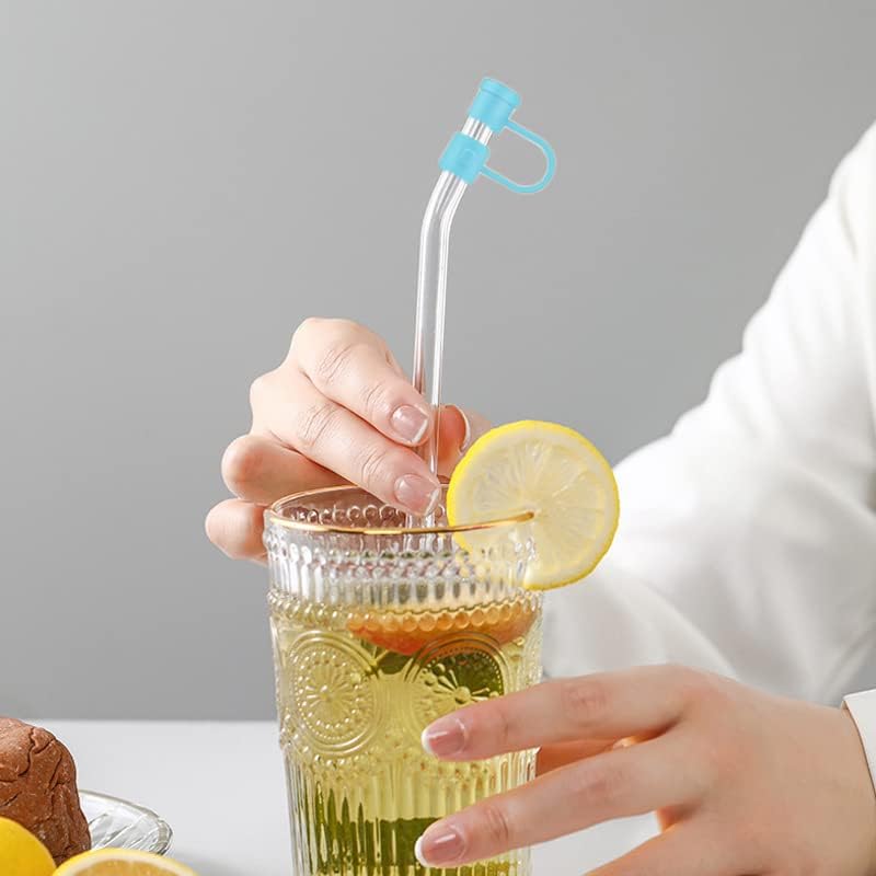 AXMCCH (12 Packs) Suit for 6-7mm Straw Cover Silicone Caps Simple 7MM Colorful Straw Plug Topper Dust Proof Tips - Image 4