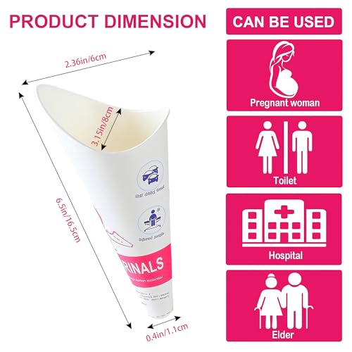 JIURUN 30PCS Female Urination Device Pee Funnel for Women Portable Disposable Female Urinal Funnel to Standing Pee for Pregnant Wounded Travel Camping Outdoor Activities 30PCS - Image 3