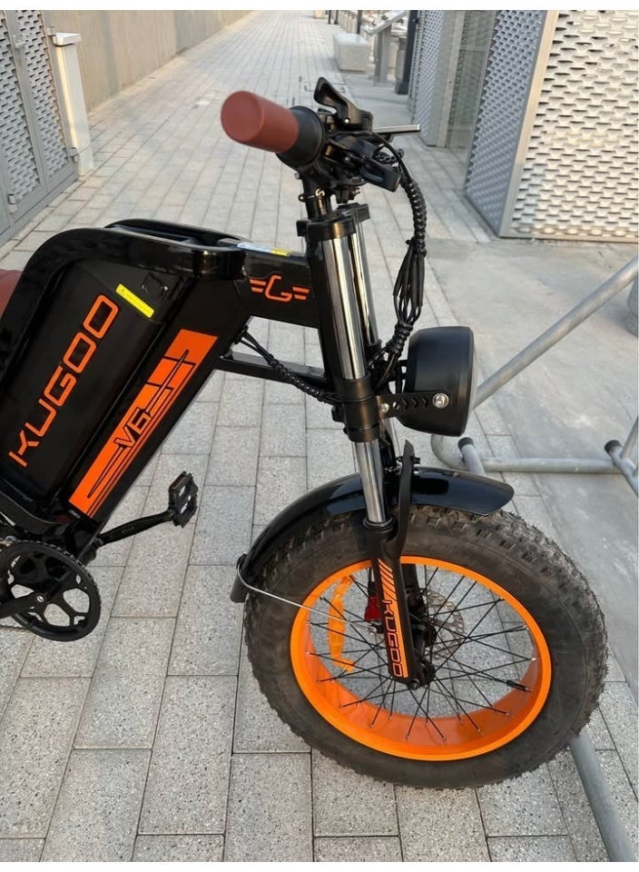 KUGOO V6 Electric Motorcycle is a Great Choice for City and off-Road Riding - Battery 48V 28.6Ah - Speed upto 45km/h - Range upto 65km - Image 4