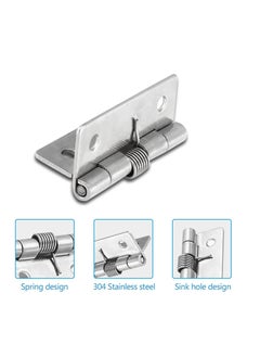 KASTWAVE Self Closing Door Hinges 2 Inch Set of 4 Spring Hinge Automatic Door Closer Hinge Soft Auto Close Door Hinges for Home  - Image 2