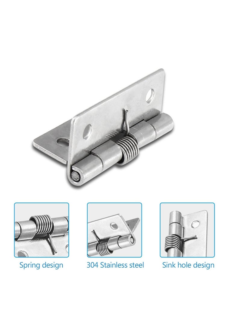 KASTWAVE - Self Closing Door Hinges 2 Inch Set of 4 Spring Hinge Automatic Door Closer Hinge Soft Auto Close Door Hinges for Home - Image 1