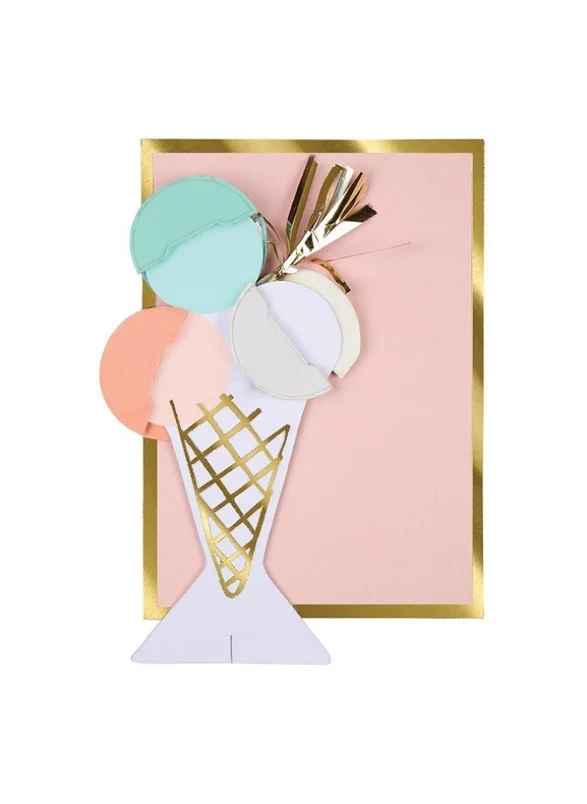 Meri Meri Ice Cream Honeycomb Card