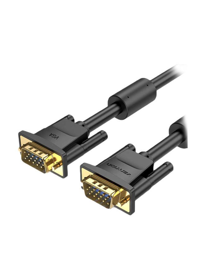 NIBEMINENT VGA Male-To-Male Cable With Copper Conductor Black  - Image 1
