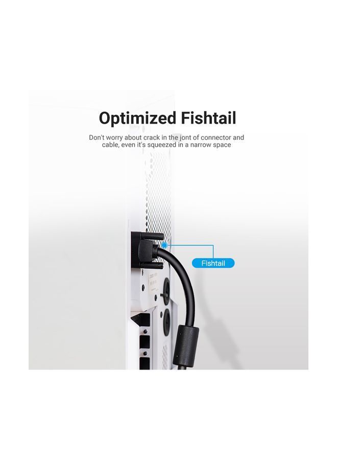 NIBEMINENT VGA Male-To-Male Cable With Copper Conductor Black  - Image 5