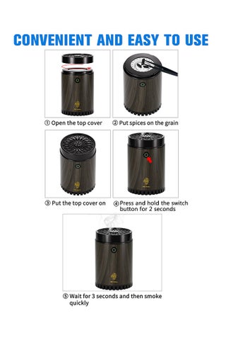 طراز جديد - ناشر رائحة الخشب الحبيبي، مصدر طاقة السيارة من النوع C، مبخرة بخور USB قابلة لإعادة الشحن - view 2