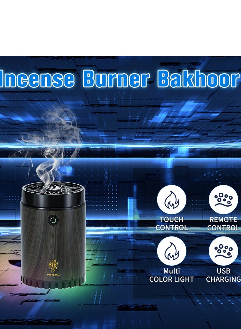 Telawah New style - wood grain aroma diffuser, car type-C power supply rechargeable USB incense burner bukhoor - Image 4