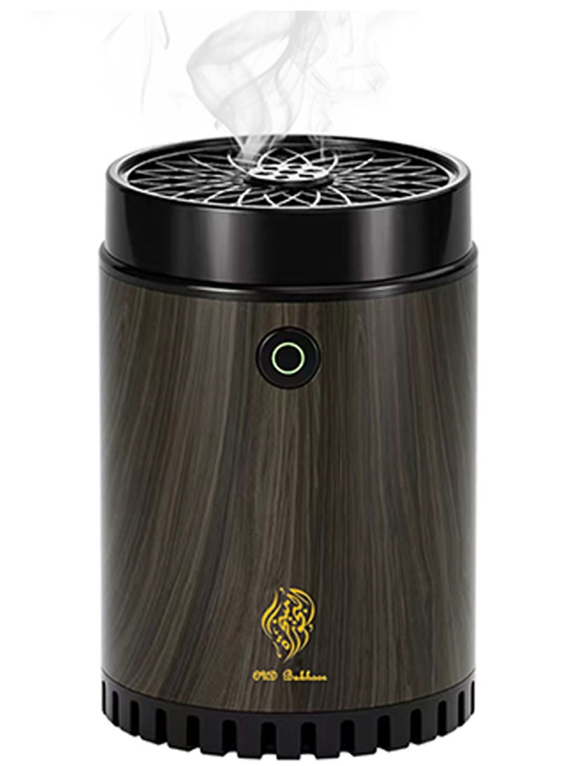 Telawah New style - wood grain aroma diffuser, car type-C power supply rechargeable USB incense burner bukhoor - Image 1