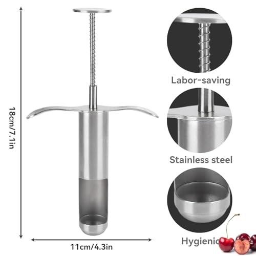 Beufee Red Dates Hawthorn Seeds Removing Tool, Reusable Grapes Seeds Removing Tool Stainless Steel Fruit Core Remover Tool for Red Dates Hawthorn Grape Kitchen Gadgets - Image 3