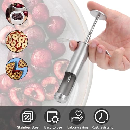 Beufee Red Dates Hawthorn Seeds Removing Tool, Reusable Grapes Seeds Removing Tool Stainless Steel Fruit Core Remover Tool for Red Dates Hawthorn Grape Kitchen Gadgets - Image 4