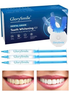 GlorySmile Teeth Whitening Kit with LED Light 10 Min Non Sensitive Fast Teeth Whitener with 3 Carbamide Peroxide Teeth Whitening Gel Helps to Remove Stains from Coffee Food  - Image 1
