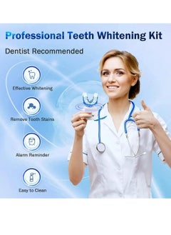 GlorySmile Teeth Whitening Kit with LED Light 10 Min Non Sensitive Fast Teeth Whitener with 3 Carbamide Peroxide Teeth Whitening Gel Helps to Remove Stains from Coffee Food  - Image 3