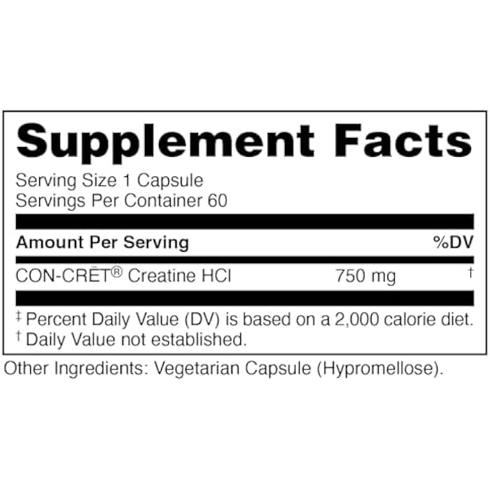 Bucked Up - Creatine HCL, 750mg Serving - 60 Servings (60 Capsules) - Image 2