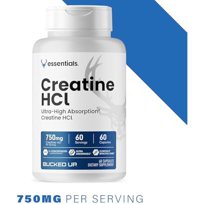 Bucked Up - Creatine HCL, 750mg Serving - 60 Servings (60 Capsules) - Image 3