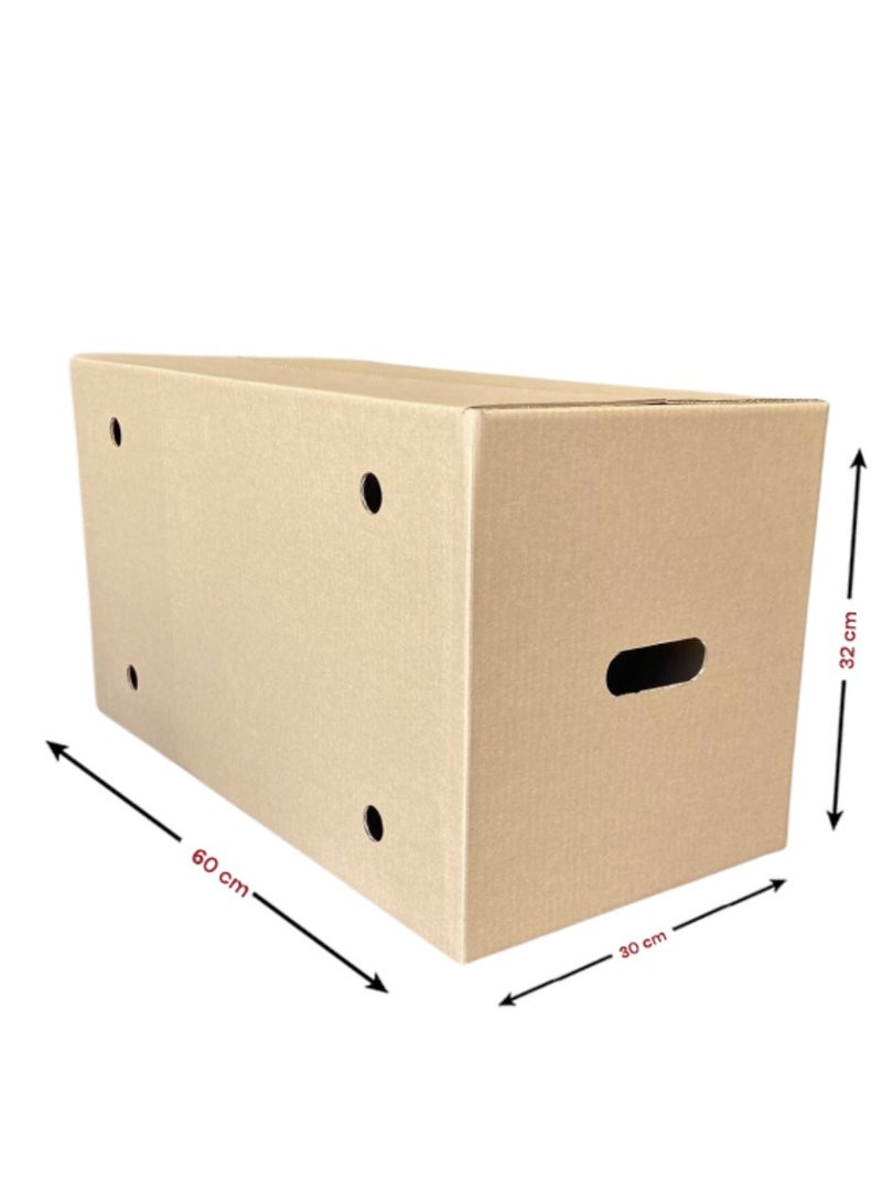 Generic 5 Cardboard Boxes Egg Pallet Size Cartons  60x30x32 cm  - Image 3