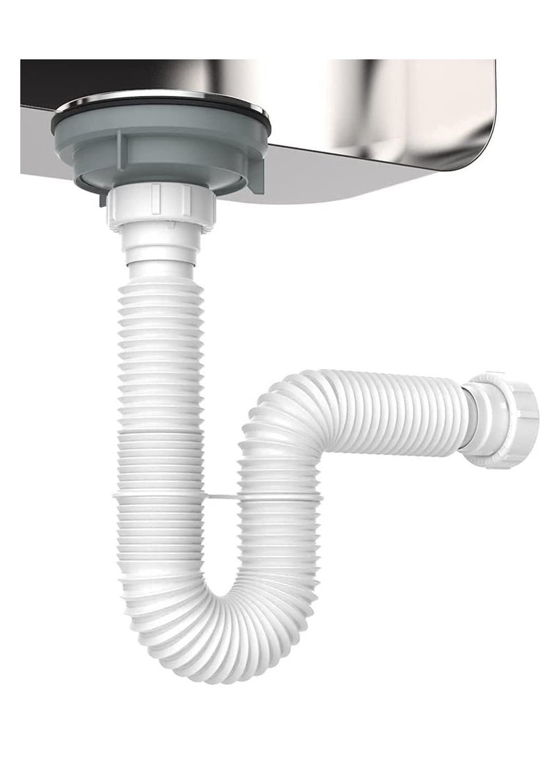 NJM Flexible Drain Pipe Extension, Bathroom, Wash Basin and kitchen Sink Expended Drain Tube Hose (1.1/2 Inch) - Image 2