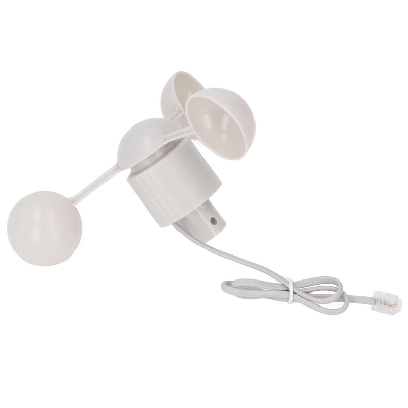 مستشعر الرياح Aramox Anemometer Cup 3 Cups مع موصل RJ11 مقاومة دوران منخفضة لاستبدال جزء مقياس الطقس - Image 1