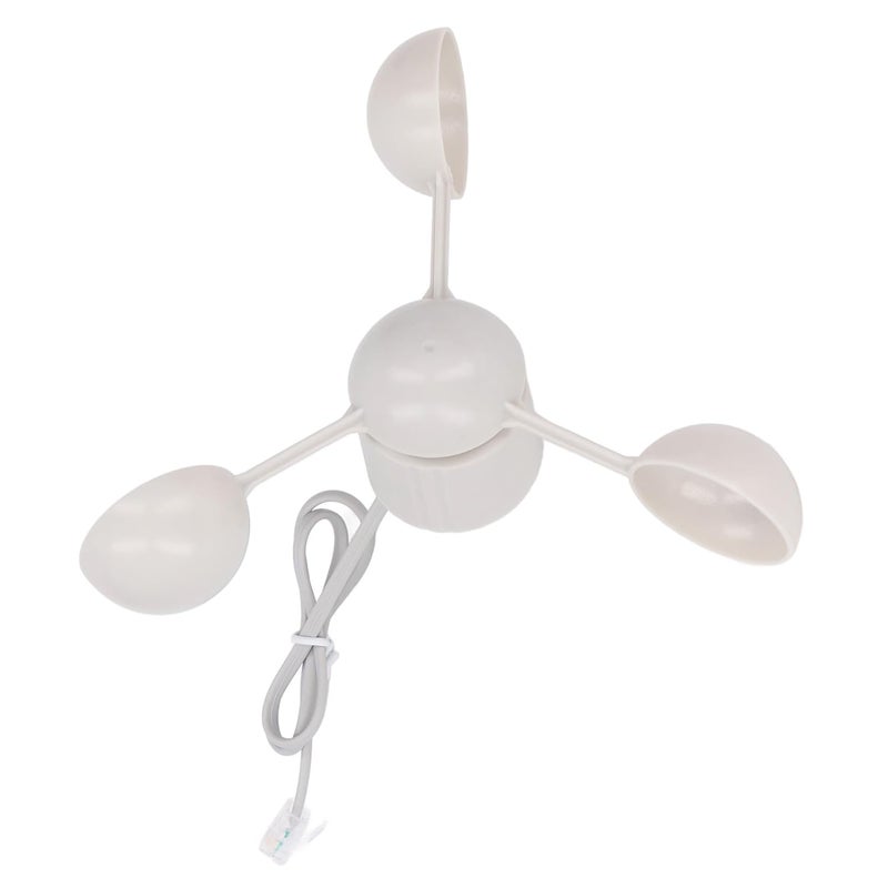 مستشعر الرياح Aramox Anemometer Cup 3 Cups مع موصل RJ11 مقاومة دوران منخفضة لاستبدال جزء مقياس الطقس - Image 5