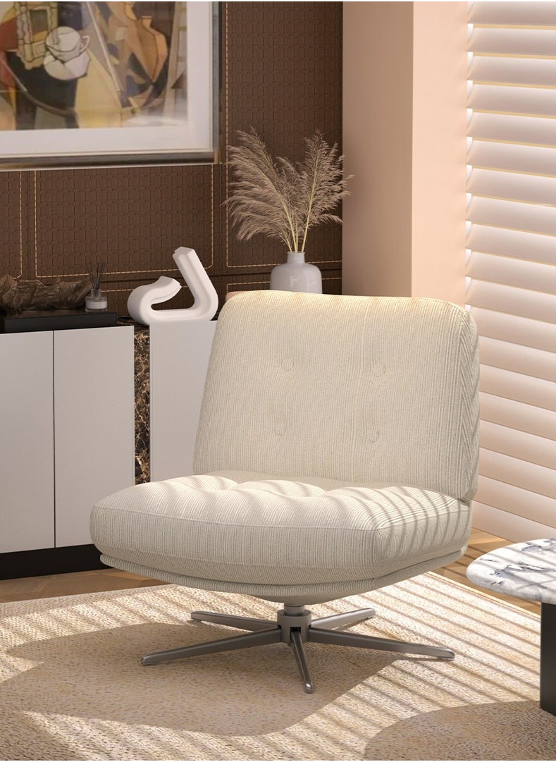 Generic Swivel Accent Chair, Cozy Living Room Chair, Comfy Reading Chair, Criss Cross Chair, Fabric Reading Sofa Chair with Wide Seat, Deep Cushion, 115° Tilt for Living Room, Bedroom-Darkgrey  - Image 1