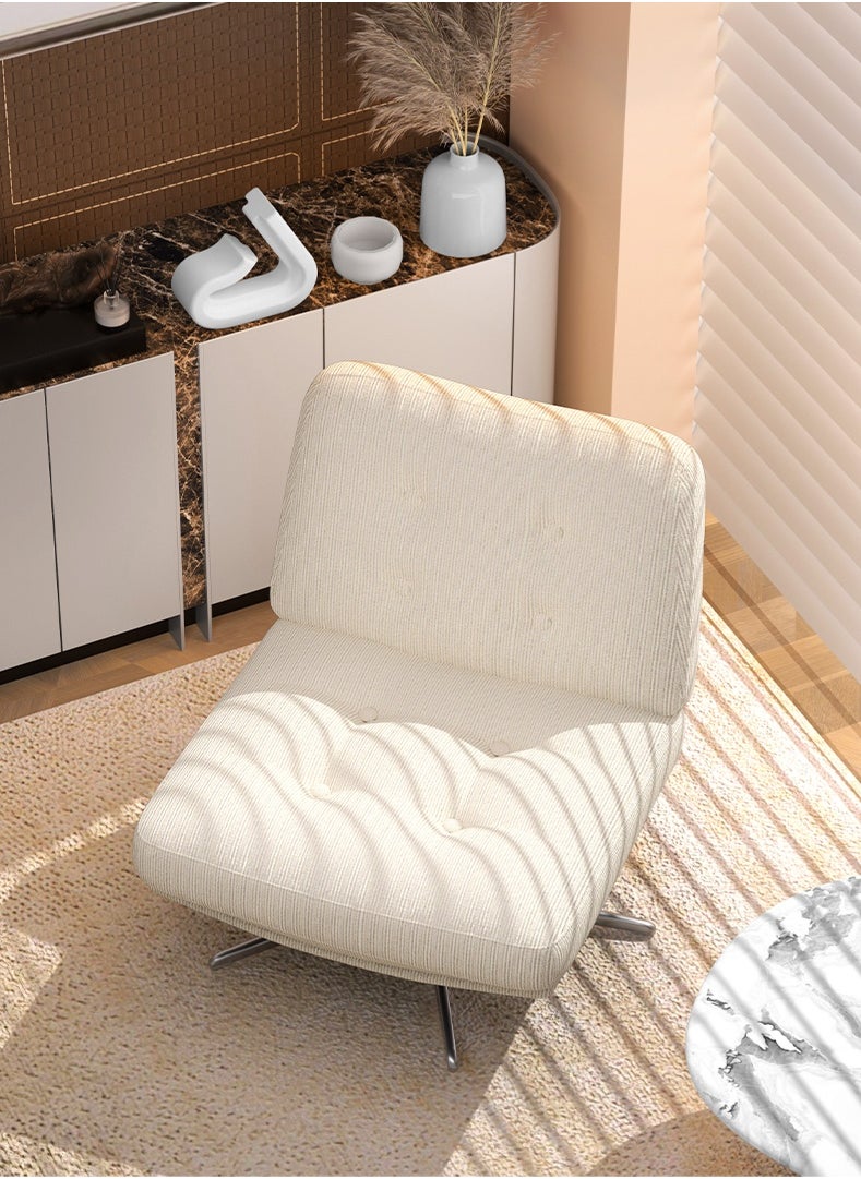 Generic Swivel Accent Chair, Cozy Living Room Chair, Comfy Reading Chair, Criss Cross Chair, Fabric Reading Sofa Chair with Wide Seat, Deep Cushion, 115° Tilt for Living Room, Bedroom-Darkgrey  - Image 4