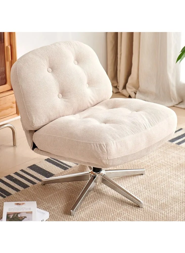 Generic - Swivel Accent Chair, Cozy Living Room Chair, Comfy Reading Chair, Criss Cross Chair, Fabric Reading Sofa Chair with Wide Seat, Deep Cushion, 115° Tilt for Living Room, Bedroom-Darkgrey - Image 1